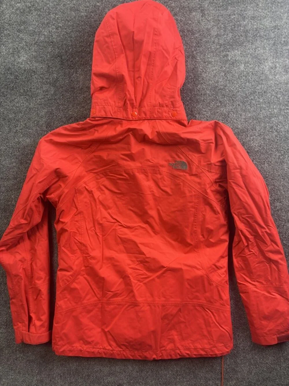 The North Face Jacket Womens Large Red GORE-TEX Hooded Rain Coat Zip Pockets - Picture 8 of 8